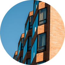 new red bricks building residential apartments